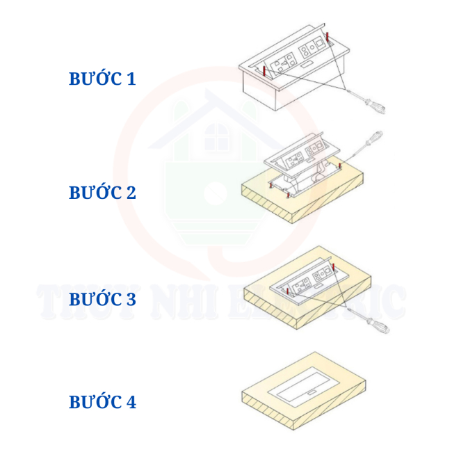 Hộp Điện Âm Bàn Cao Cấp Tích Hợp Đa Thiết Bị TNE2-AB-ĐN