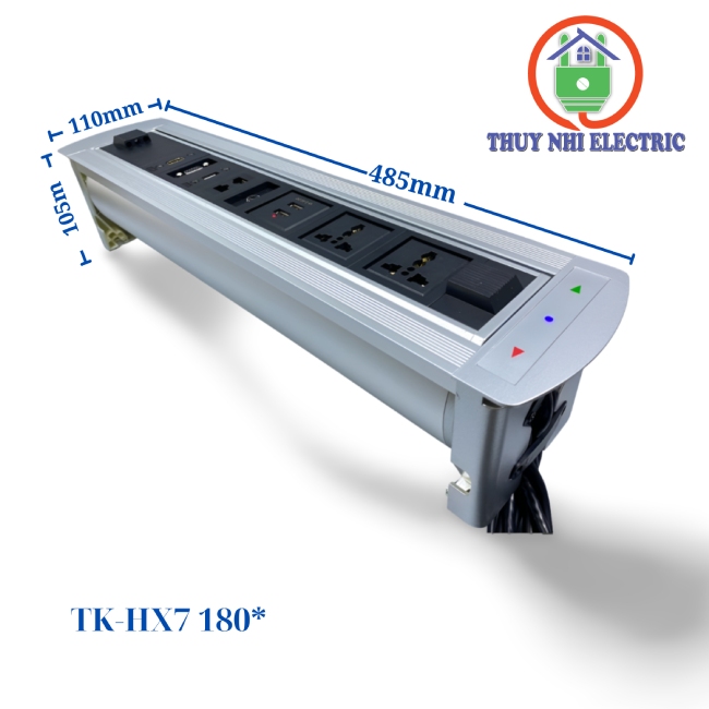 Hộp Ổ Cắm Điện Âm Bàn Xoay 180 Độ TK-HX7