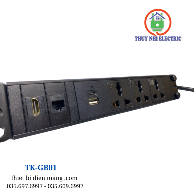 HỘP Ổ CẮM ĐIỆN GẮN GẦM BÀN TENKO TK-GB01