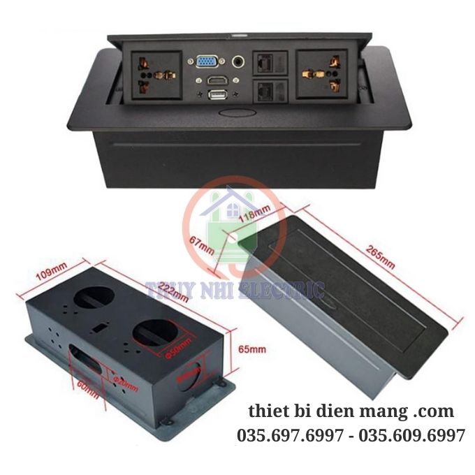 Hộp Ổ Điện Âm Bàn TENKO TK-AS02DN