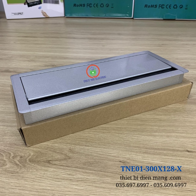 Nắp hộp âm bàn màu xám TNE01-300X128-X (Giảm chấn)