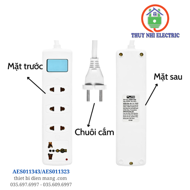 Ổ Cắm Điện AC 3m AES011343/AES011323
