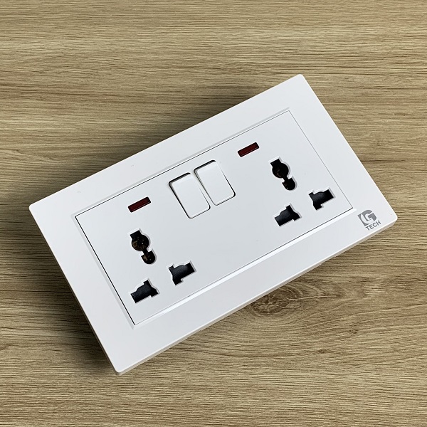 Ổ cắm điện tích hợp công tắc âm tường LG-F21-065