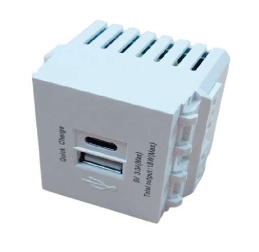 Ổ cắm sạc đôi USB type c và USB Type A Sinoamigo P21-C1