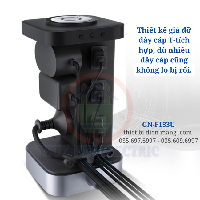 Ổ Cắm USB Goneo GN-F133U - Sắp xếp dây điện gọn gàng
