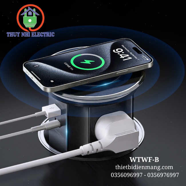 Ổ điện âm bàn điều kiển từ xa Novalink WTWF-B