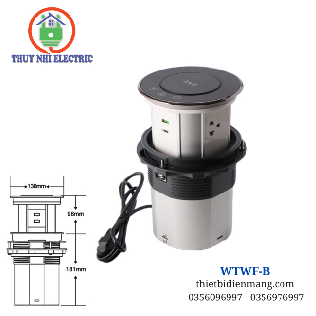 Ổ điện âm bàn điều kiển từ xa Novalink WTWF-B