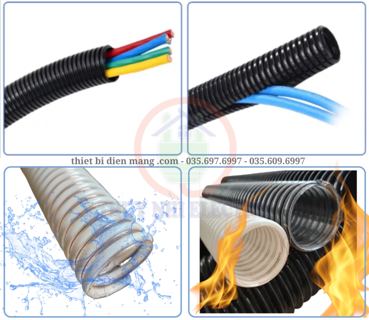 Ống Mềm Luồn Dây Điện Chống Cháy là gì – Ứng dụng