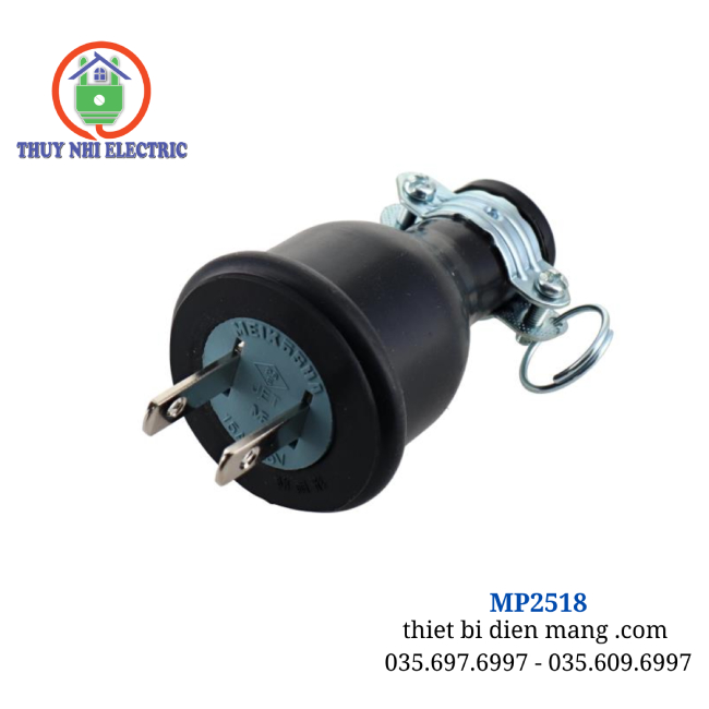 Phích Cắm Cao Su 2 Chân 15A 125V 2P Meikosha MP2518