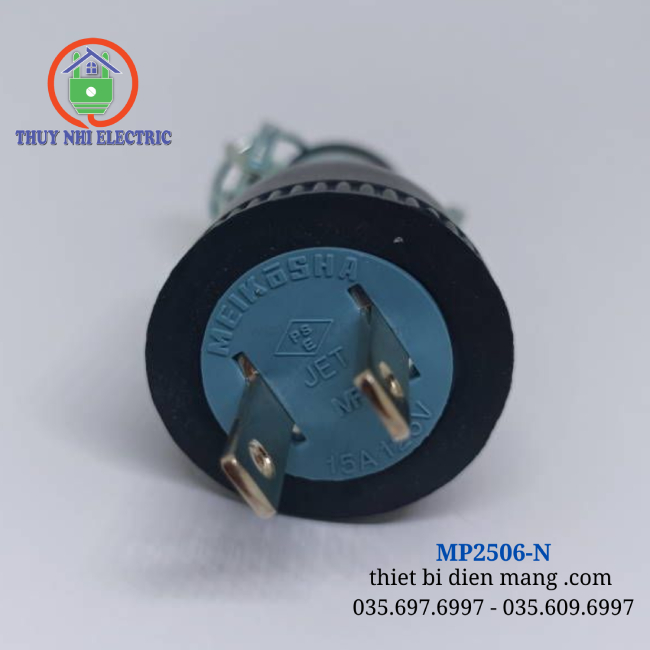 Phích Cắm Cao Su 2 Chân Dẹt MP2506-N Meikosha