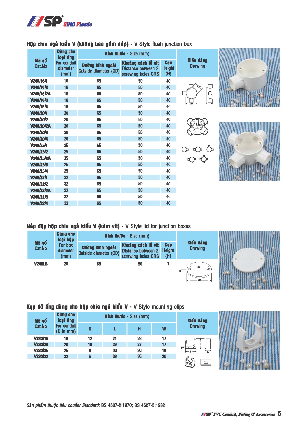 Phụ kiện ống nhựa luồn dây điện Sino