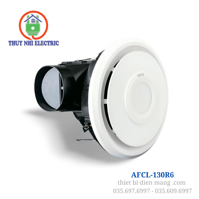Quạt hút ốp trần mặt tròn tích hợp đèn AFCL-130R6