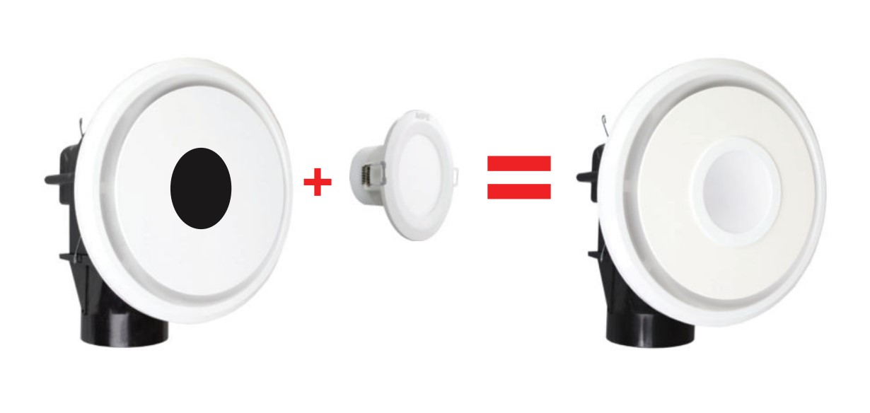 Quạt hút ốp trần mặt tròn tích hợp đèn AFCL-130R6