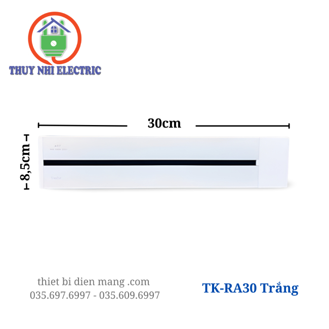 Thanh Ray Ổ Cắm Dạng Trượt Thông Minh 30cm Tenko TK-RA30 – Màu Trắng