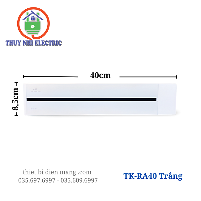 Thanh Ray Ổ Cắm Dạng Trượt Thông Minh 40cm Tenko TK-RA40 – Màu Trắng