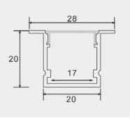 Thanh nhôm LED chống bụi PF-T-2820