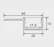 Thanh nhôm gắn đèn 1 tai PF-HOA-2013S