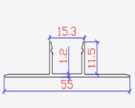 Thanh nhôm định hình LED ziczac PF-HOA-5511