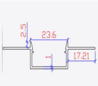Thanh nhôm LED định hình tai hoa PF-HOA-739