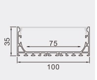 Thanh nhôm gắn LED PF-U-10035
