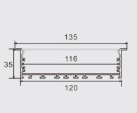 Nhôm định hình đèn LED PF-T-13535