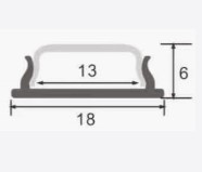 Máng LED nhôm âm trần PF-U-186