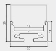 Thanh nhôm LED chống bụi PF-U-2011