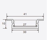 Đèn LED thanh nhôm uốn cong 41x10mm PF-T-4110