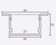 LED thanh nhôm lắp âm PF-T-4420