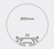 Thanh nhôm gắn LED PF-O-60