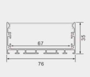 Thanh nhôm LED gắn nổi PF-U-7635