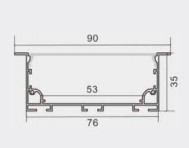 Thanh profile đèn LED PF-T-9035