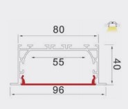 Thanh nhôm tản nhiệt LED PF-T-9640