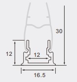 Thanh nhôm đèn led lắp gương PF-G-1217