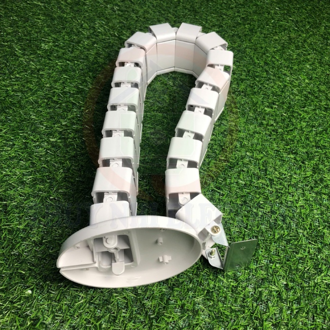 Ống Luồn Dây Điện Chân Bàn Dạng Khớp Hình Vuông Màu Trắng TNE1-XKL-V-T