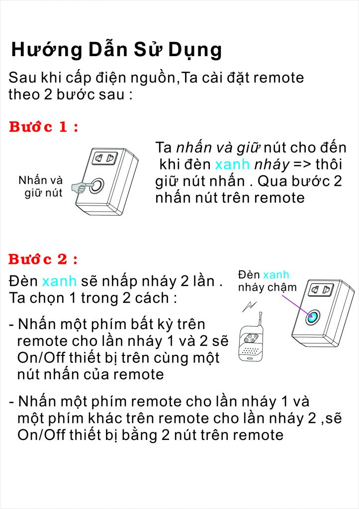 Ổ Cắm Điện Điều Khiển Từ Xa Sử Dụng RF315Mhz