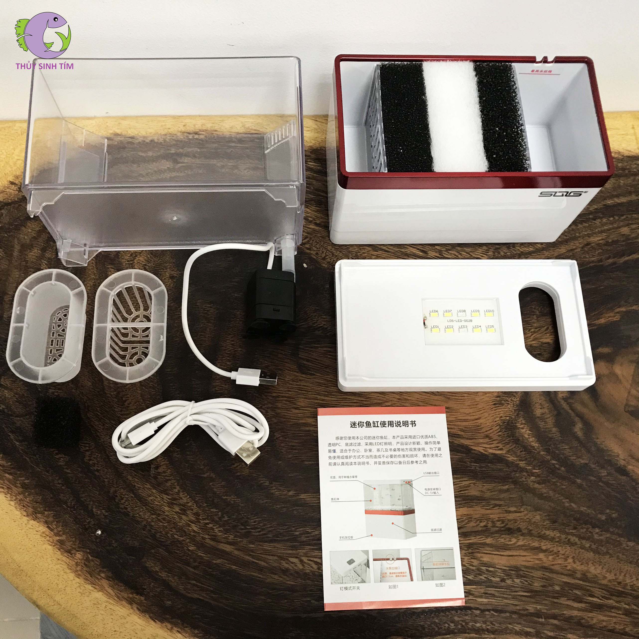 bể cá mini fish tank SQG - 3