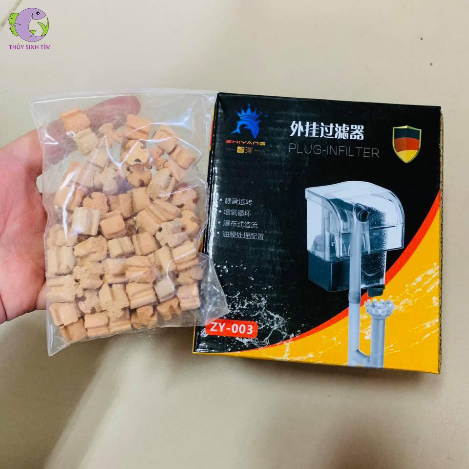 combo lọc thác zy003 và vật liệu lọc neo pure premium 100ml