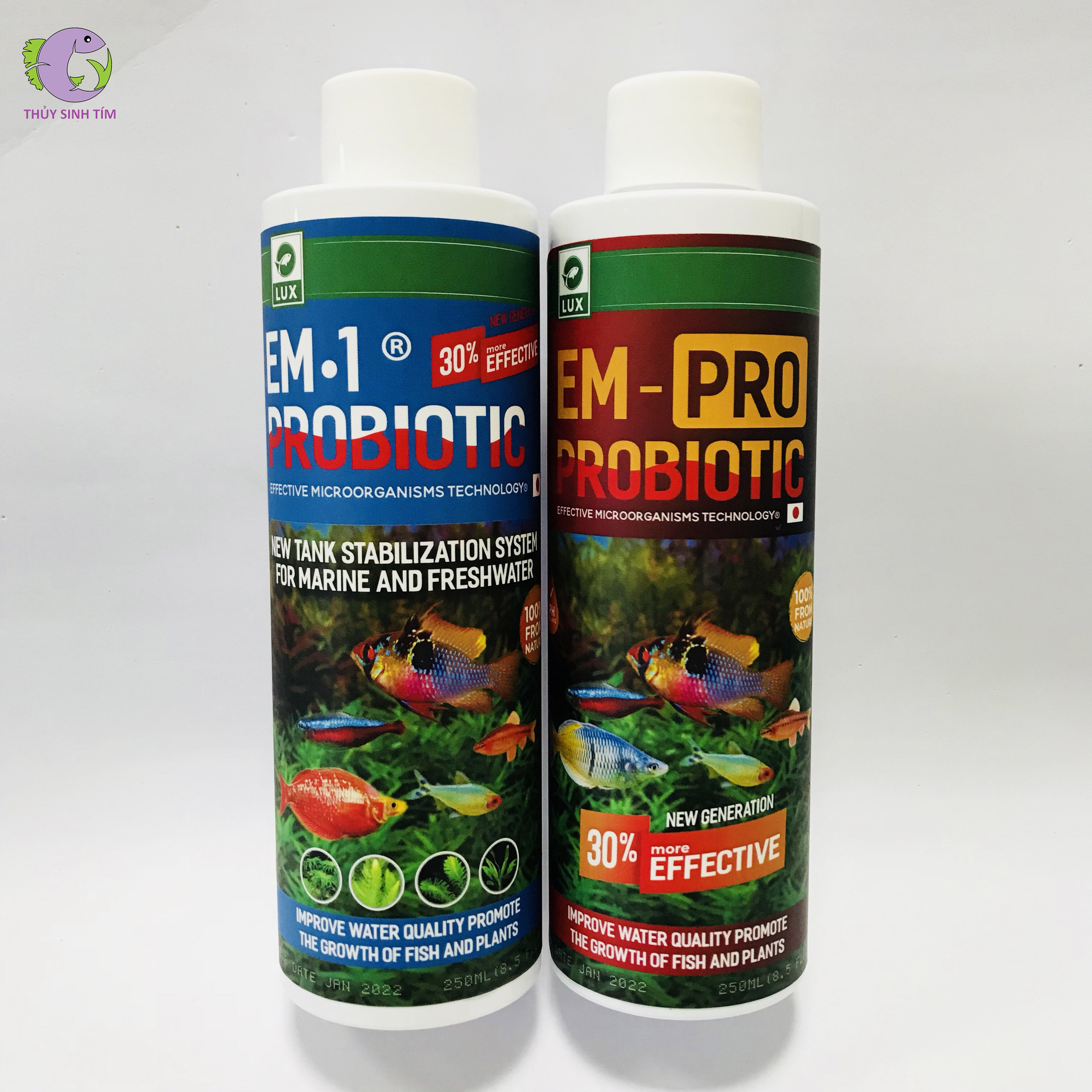 combo vi khuẩn cộng sinh em-1 & em-pro (lux aqua) - 1