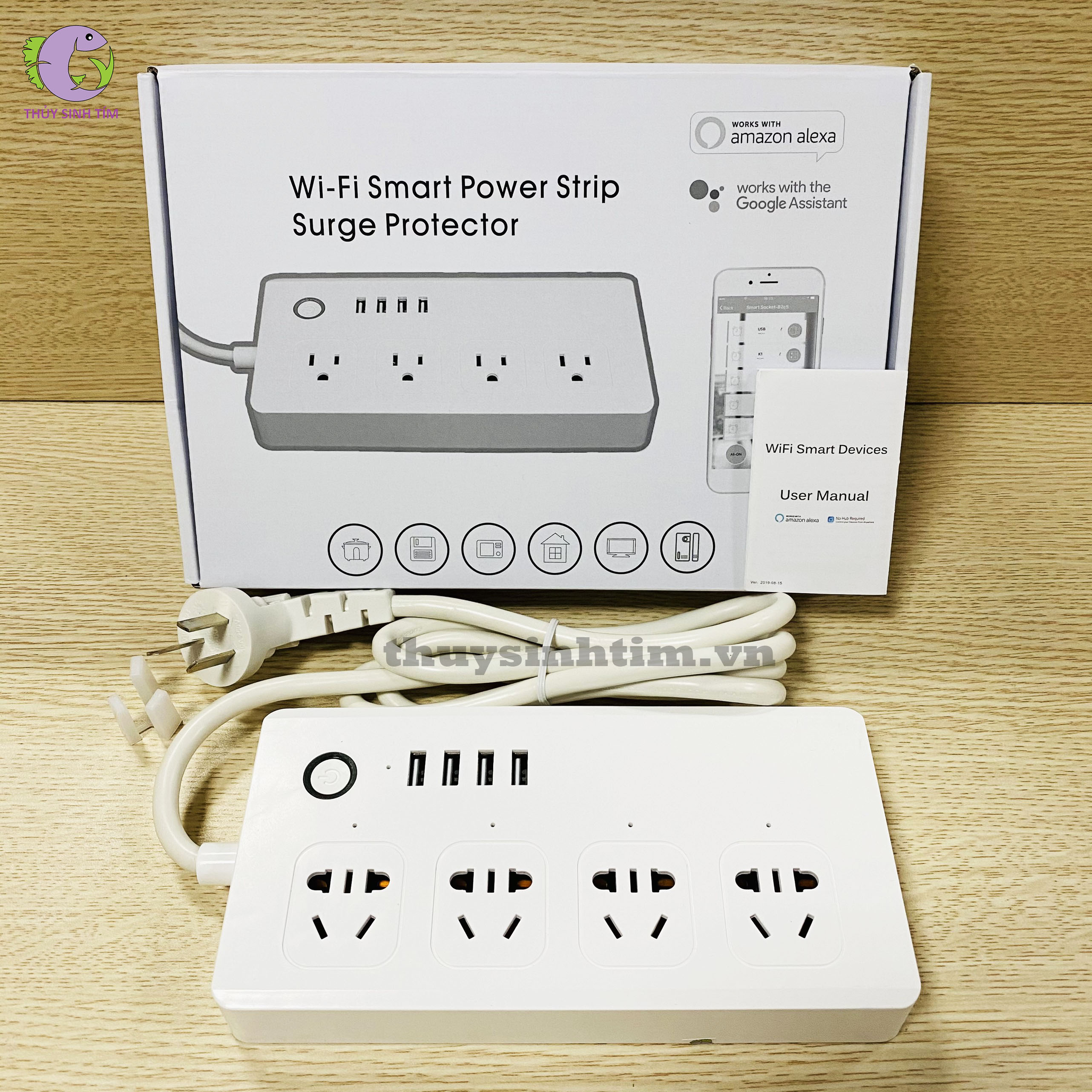 Hẹn Giờ Wifi Smart Aquarium 4 Ổ + 4 Cổng USB - 1