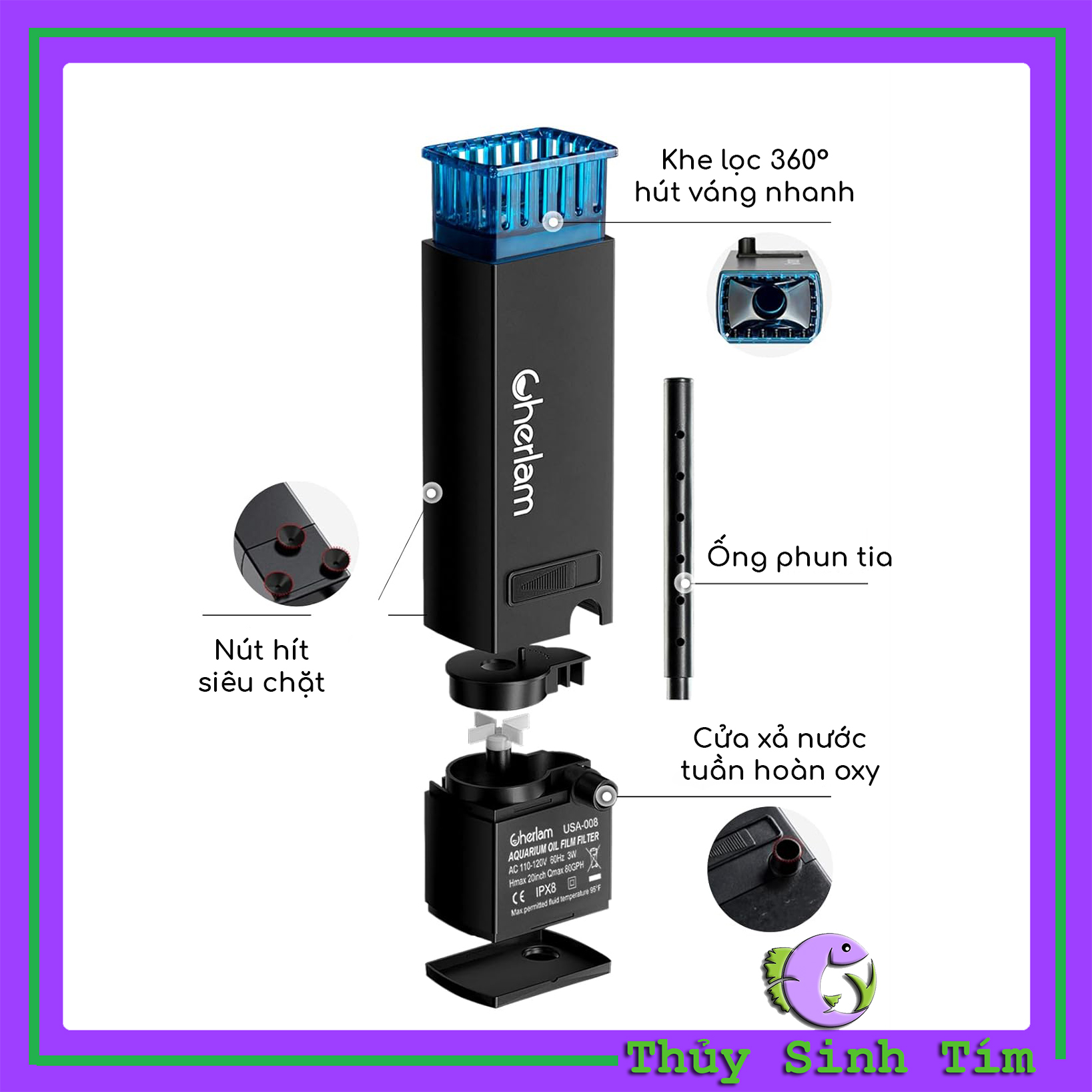 Máy lọc váng Cherlam - 2