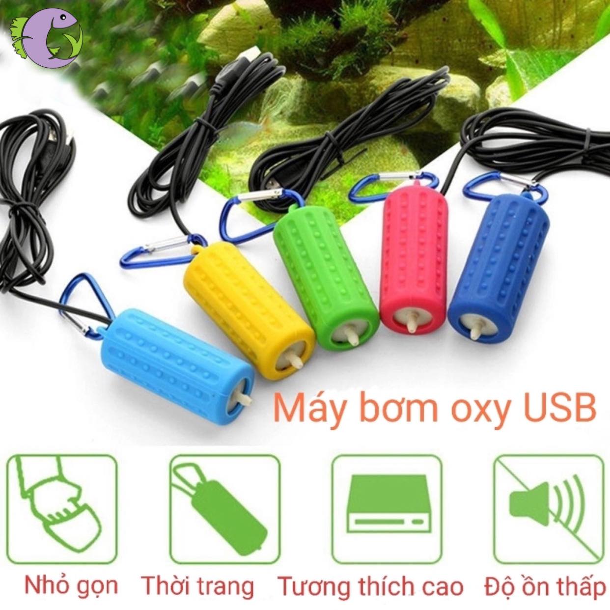 Máy Sủi Oxy Mini Siêu Êm USB - 1