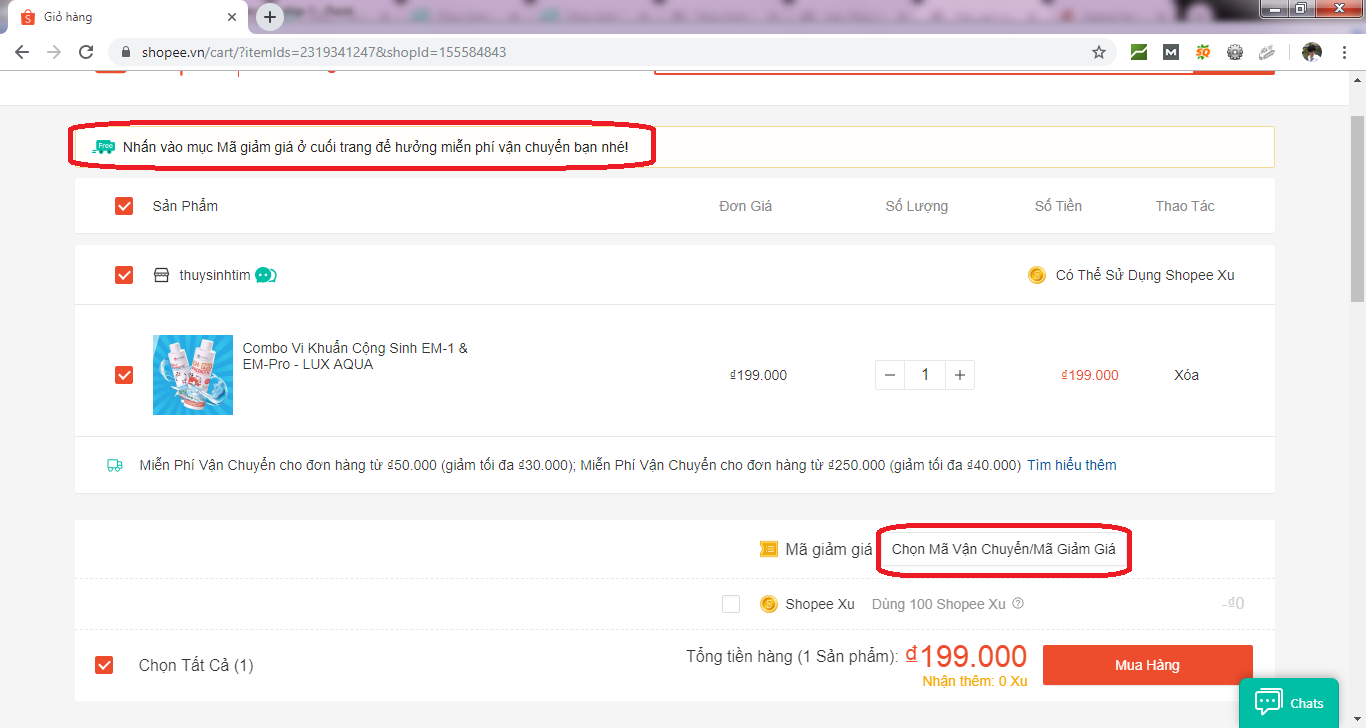 mua hàng miễn phí vận chuyển trên shopee
