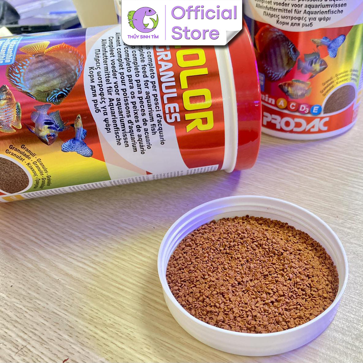 Thức Ăn Hạt Chìm Tăng Màu Cho Cá COLOR GRANULES - PRODAC - 2