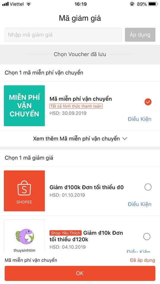 mua hàng miễn phí vận chuyển trên shopee