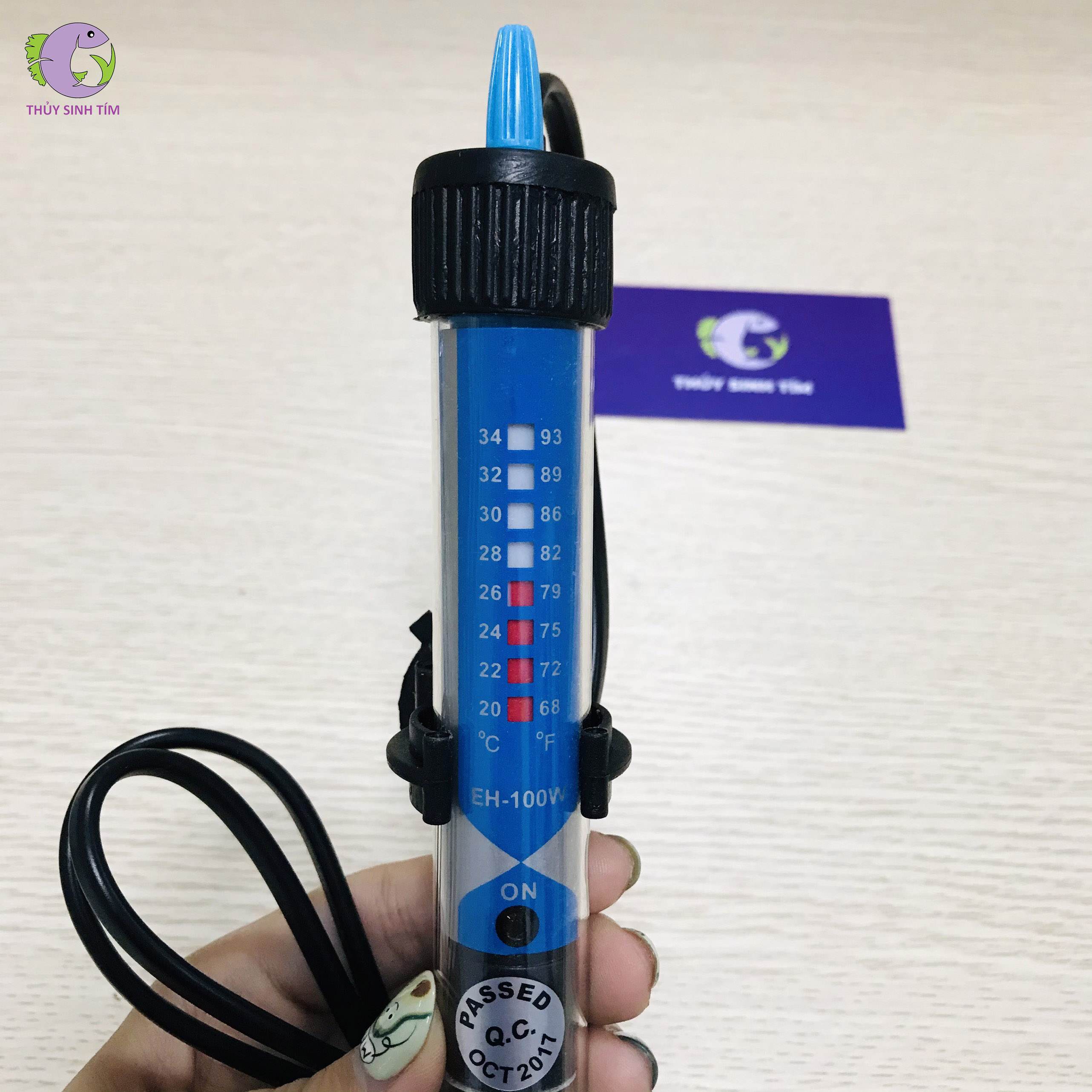 sưởi bể cá thủy tinh atman eh-100w - 2