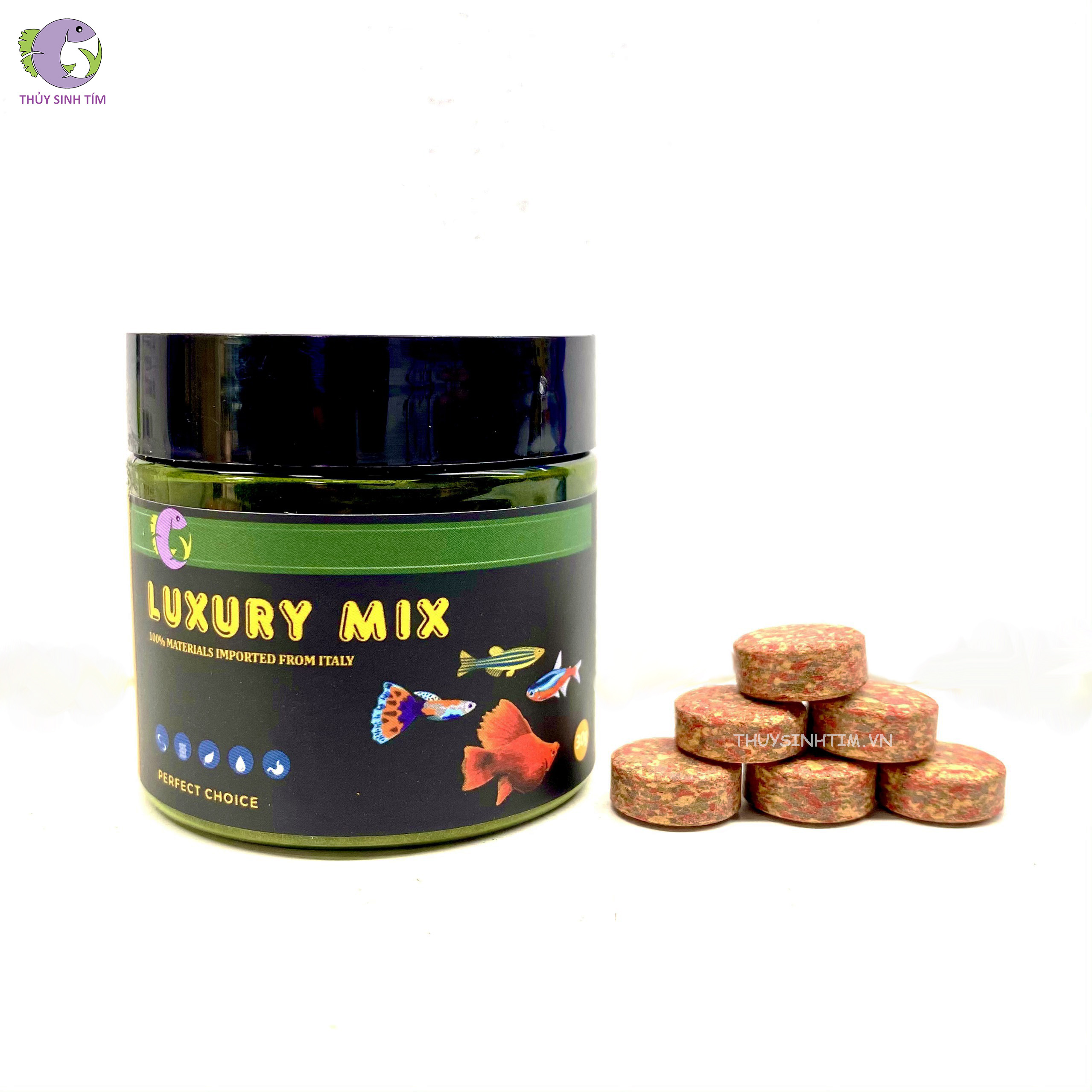 thức ăn viên dán luxury mix - 1