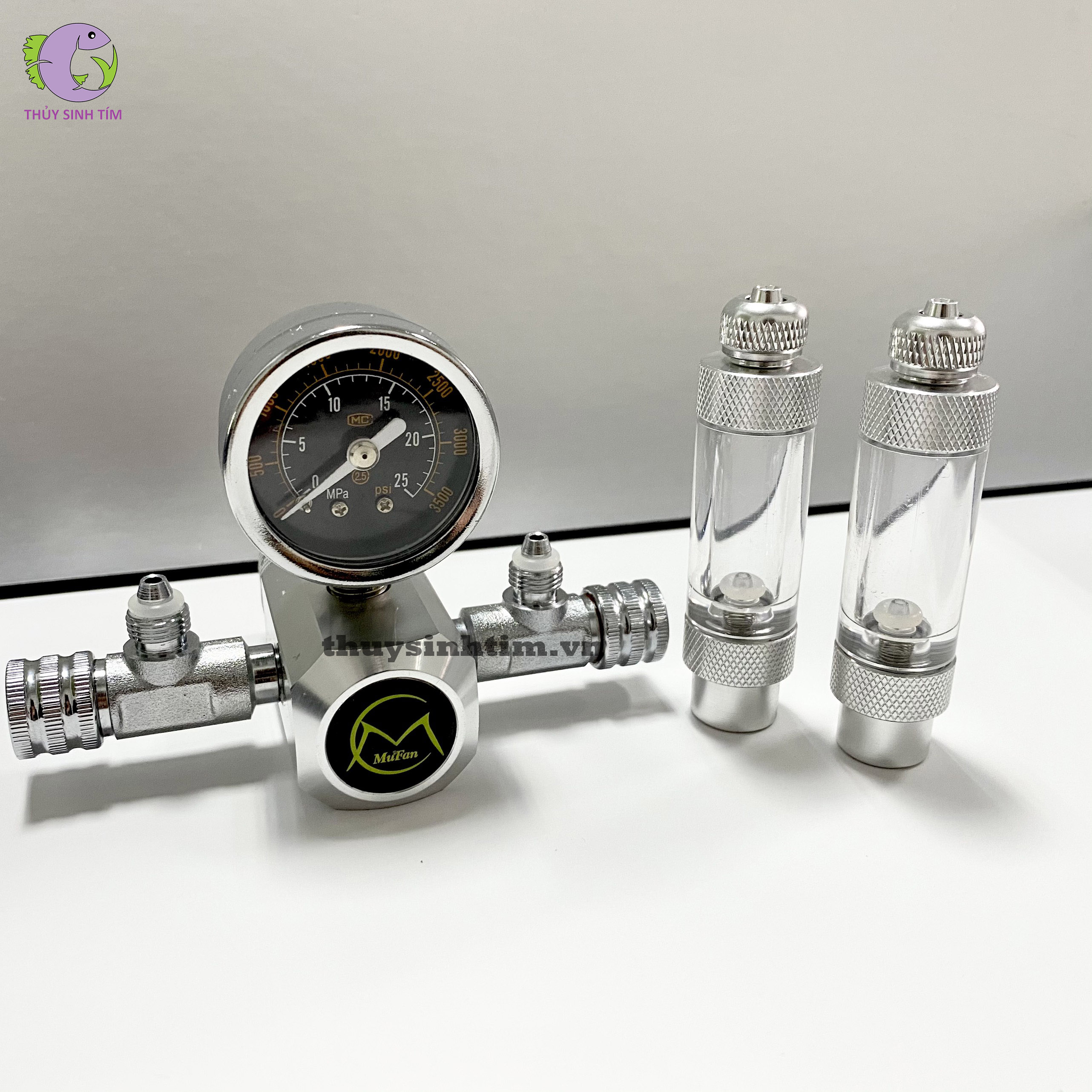 Van Cơ Tinh Chỉnh CO2 MUFAN Chia 2 (Kèm 2 Đếm Giọt Tích Hợp Van Một Chiều) - 3