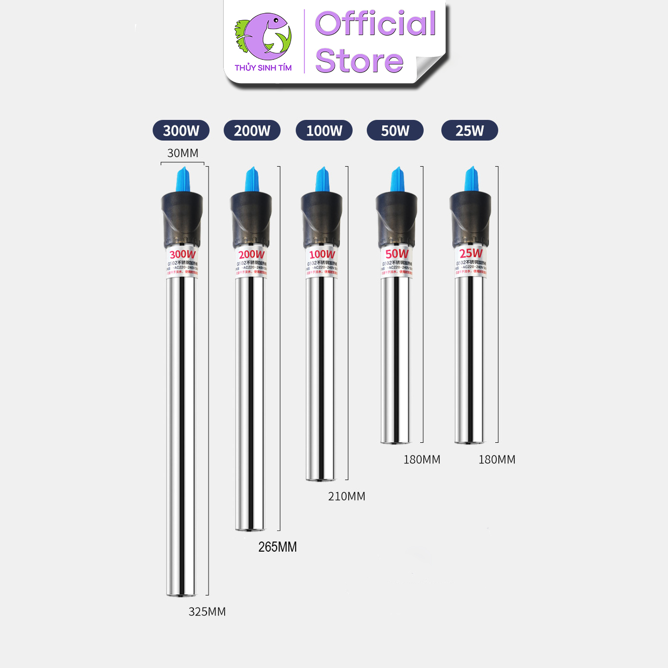 Sưởi Bể Cá Inox JBA Y3 - 3