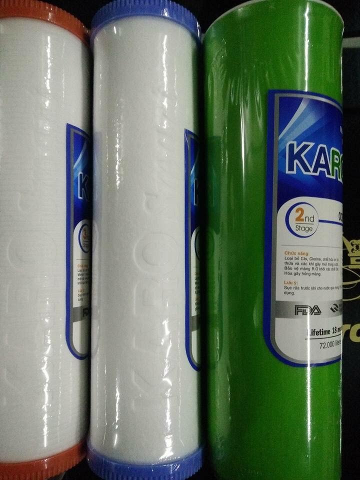 Bộ lõi lọc nước cao cấp 1,2,3 karosmart